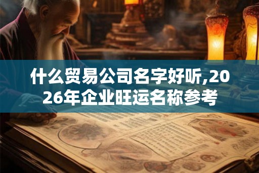 什么贸易公司名字好听,2026年企业旺运名称参考