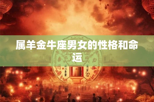 属羊金牛座男女的性格和命运