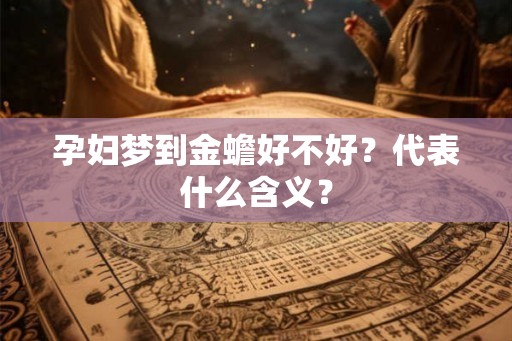 孕妇梦到金蟾好不好？代表什么含义？