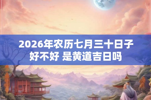 2026年农历七月三十日子好不好 是黄道吉日吗