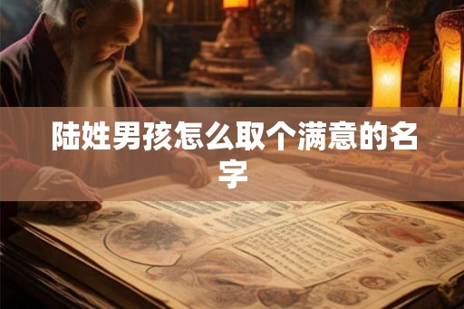 陆姓男孩怎么取个满意的名字
