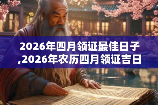 2026年四月领证最佳日子,2026年农历四月领证吉日