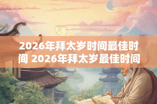 2026年拜太岁时间最佳时间 2026年拜太岁最佳时间 2026年拜太岁时间最佳时间 2026年拜太岁最佳时间