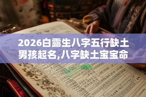 2026白露生八字五行缺土男孩起名,八字缺土宝宝命好吗？