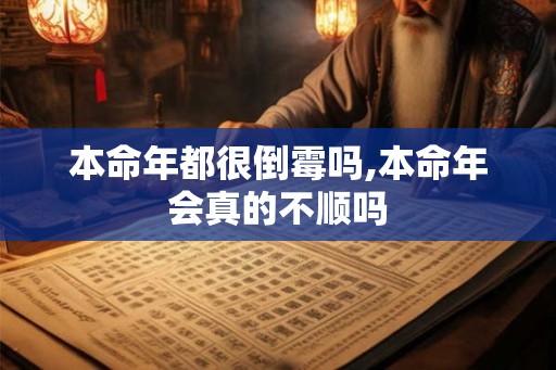 本命年都很倒霉吗,本命年会真的不顺吗