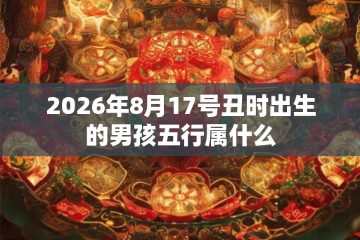 2026年8月17号丑时出生的男孩五行属什么