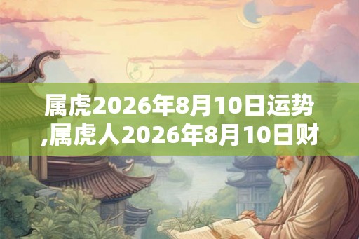 属虎2026年8月10日运势,属虎人2026年8月10日财运,生肖虎2026年8月10日运势