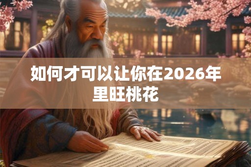 如何才可以让你在2026年里旺桃花