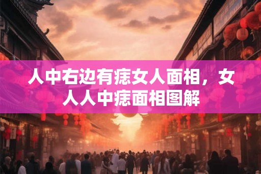 人中右边有痣女人面相，女人人中痣面相图解