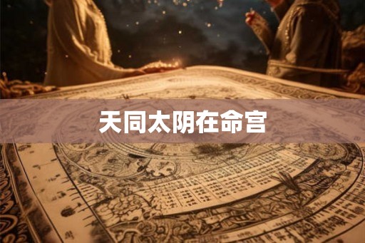 天同太阴在命宫 天同太阴在命宫