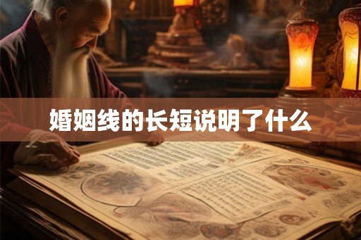婚姻线的长短说明了什么