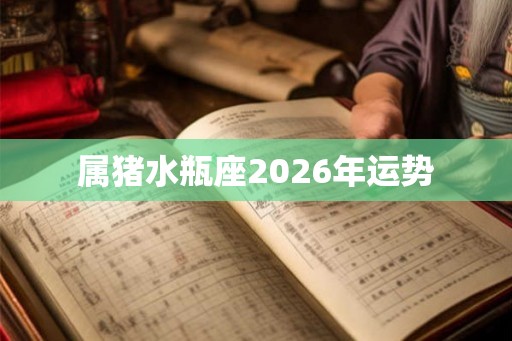 属猪水瓶座2026年运势 属猪水瓶座2026年运势
