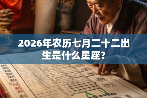 2026年农历七月二十二出生是什么星座？