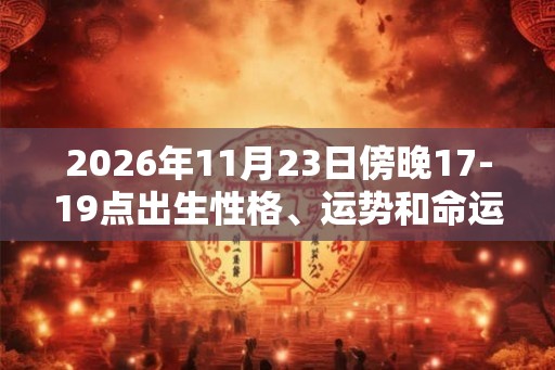 2026年11月23日傍晚17-19点出生性格、运势和命运