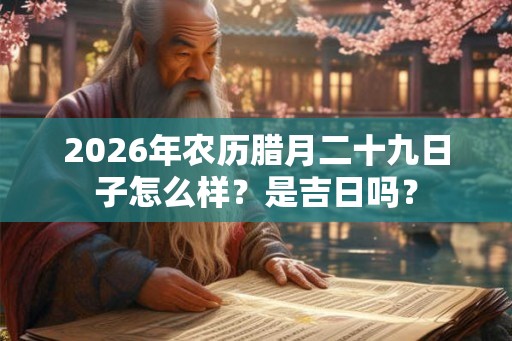 2026年农历腊月二十九日子怎么样？是吉日吗？