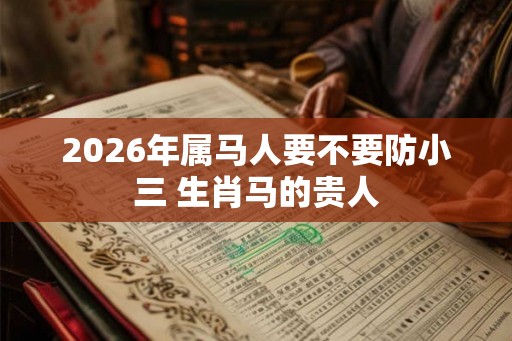 2026年属马人要不要防小三 生肖马的贵人