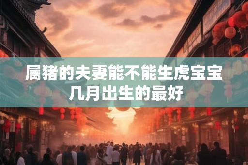 属猪的夫妻能不能生虎宝宝 几月出生的最好