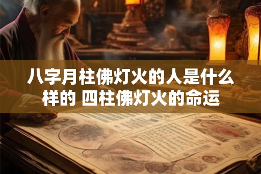 八字月柱佛灯火的人是什么样的 四柱佛灯火的命运