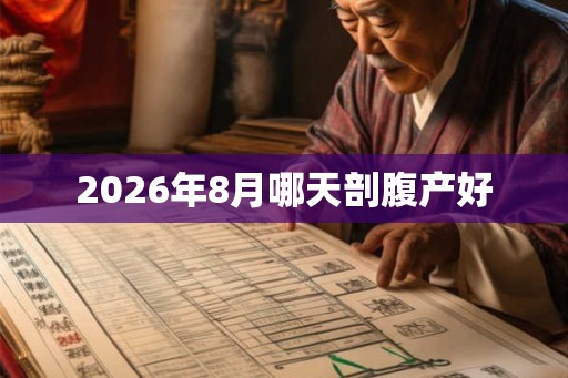 2026年8月哪天剖腹产好