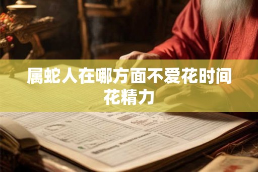 属蛇人在哪方面不爱花时间花精力