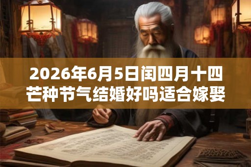 2026年6月5日闰四月十四芒种节气结婚好吗适合嫁娶吗？