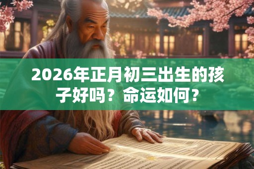 2026年正月初三出生的孩子好吗？命运如何？