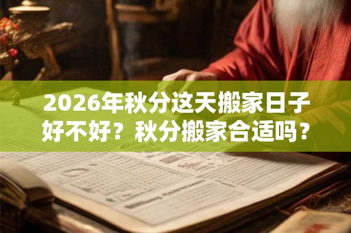 2026年秋分这天搬家日子好不好？秋分搬家合适吗？