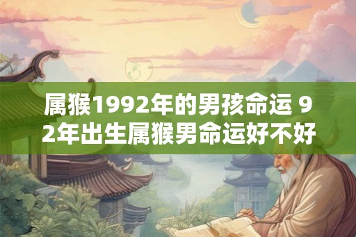 属猴1992年的男孩命运 92年出生属猴男命运好不好