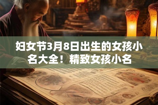 妇女节3月8日出生的女孩小名大全！精致女孩小名