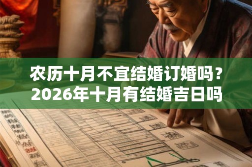 农历十月不宜结婚订婚吗？2026年十月有结婚吉日吗？