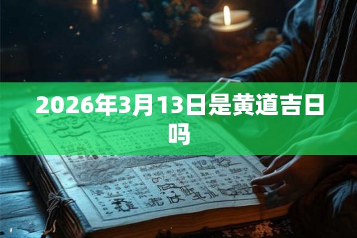2026年3月13日是黄道吉日吗