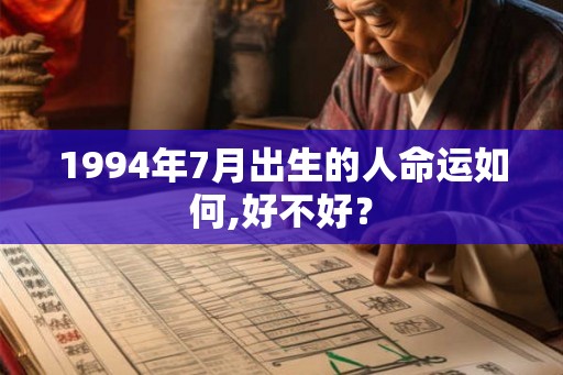 1994年7月出生的人命运如何,好不好？