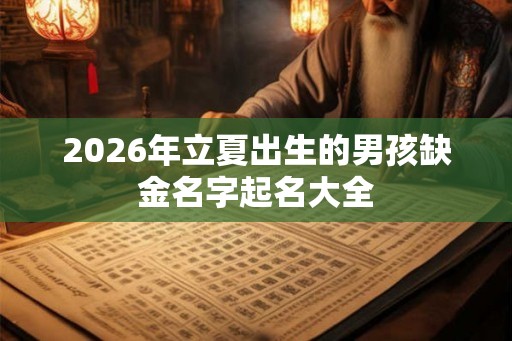 2026年立夏出生的男孩缺金名字起名大全