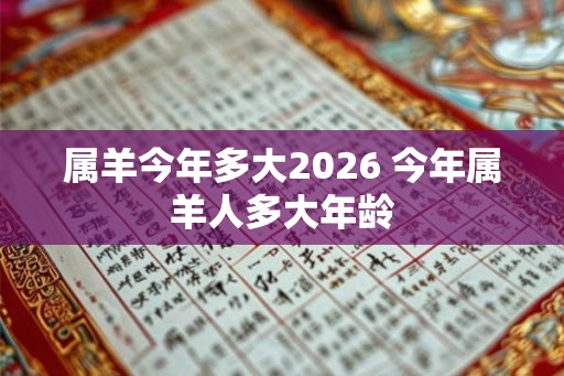 属羊今年多大2026 今年属羊人多大年龄