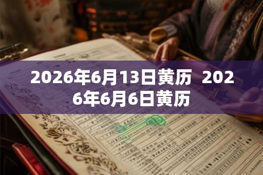 2026年6月13日黄历  2026年6月6日黄历