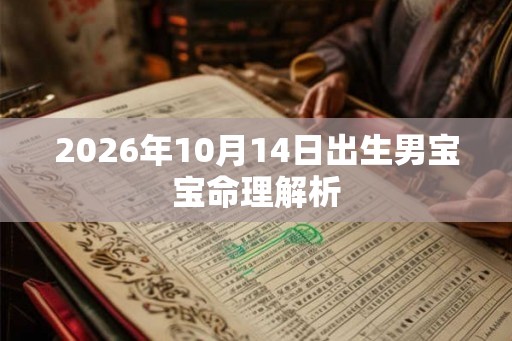 2026年10月14日出生男宝宝命理解析