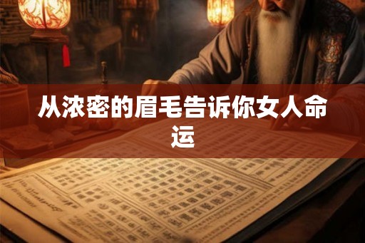 从浓密的眉毛告诉你女人命运 从浓密的眉毛告诉你女人命运