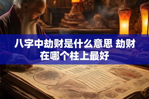 八字中劫财是什么意思 劫财在哪个柱上最好