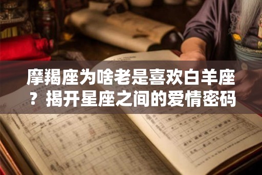 摩羯座为啥老是喜欢白羊座？揭开星座之间的爱情密码