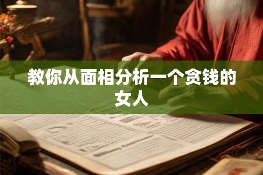 教你从面相分析一个贪钱的女人