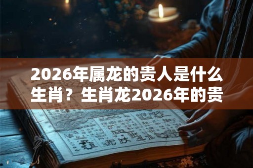 2026年属龙的贵人是什么生肖？生肖龙2026年的贵人是谁？