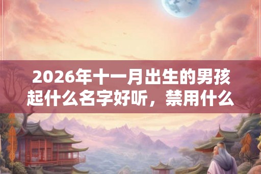 2026年十一月出生的男孩起什么名字好听，禁用什么字