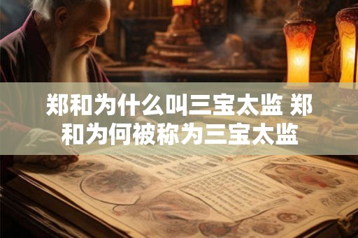 郑和为什么叫三宝太监 郑和为何被称为三宝太监