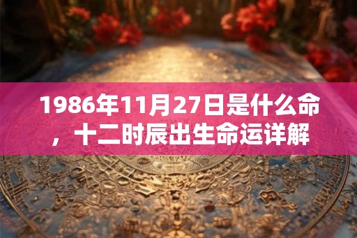 1986年11月27日是什么命，十二时辰出生命运详解
