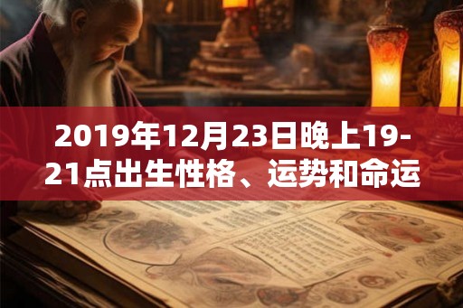2019年12月23日晚上19-21点出生性格、运势和命运