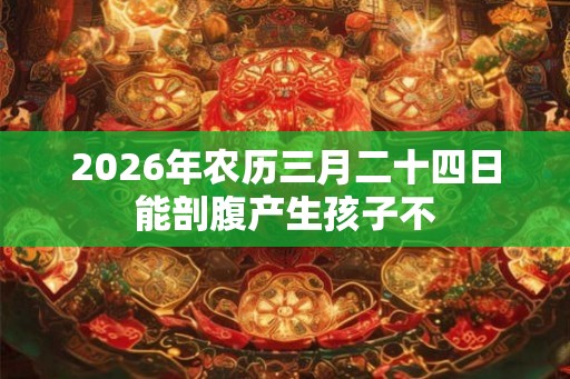 2026年农历三月二十四日能剖腹产生孩子不