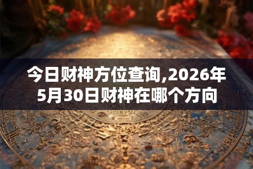 今日财神方位查询,2026年5月30日财神在哪个方向