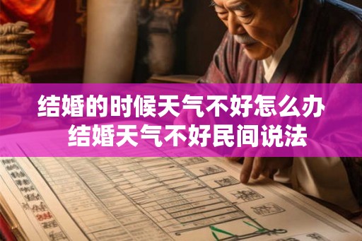 结婚的时候天气不好怎么办  结婚天气不好民间说法