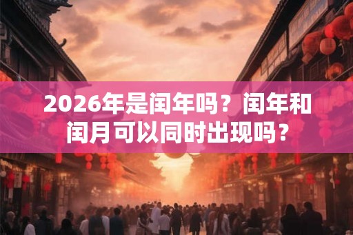 2026年是闰年吗？闰年和闰月可以同时出现吗？