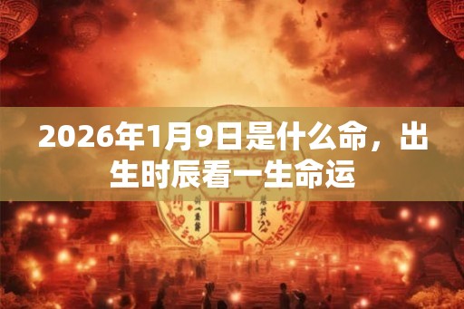 2026年1月9日是什么命，出生时辰看一生命运